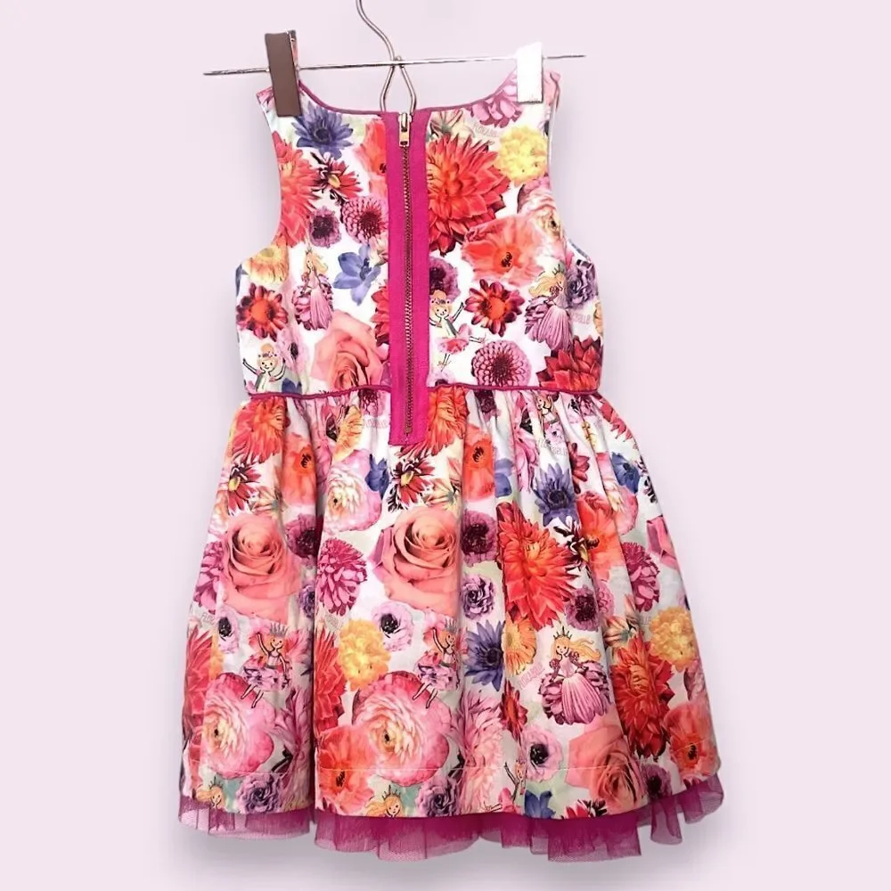 Florabelle Floral Dress with Back Zipper Toddler Kids Size 2T